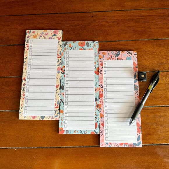 NEW 3-Pack Magnetic Notes for Refrigerator & Magnetic Pen Holder - Picture 2 of 4